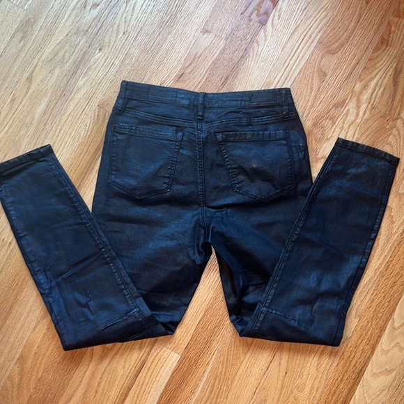 BLANKNYC THE BOND JEANS BLACK SKINNY COATED FAUX LEATHER SIZE 29 - Picture 3 of 4